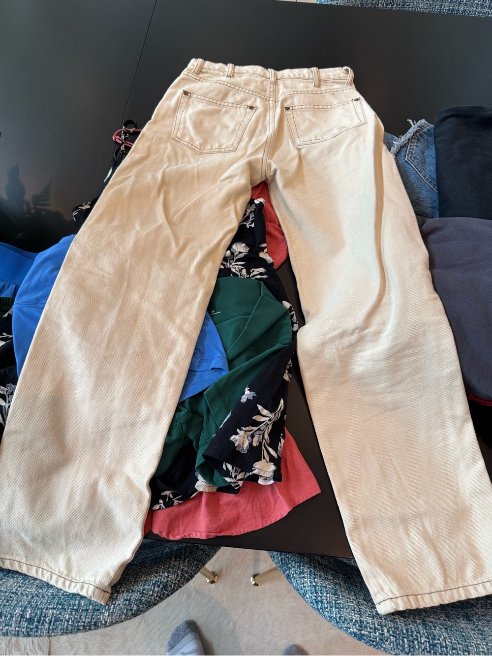 Reformation Cream Straight-Leg Jeans 25